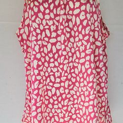 PINK & WHITE LADIES SLEEVELESS BLOUSE