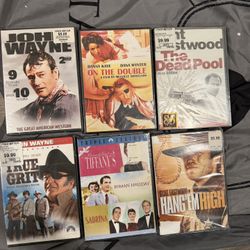 6 New Sealed DVD Lot – John Wayne, Clint Eastwood, Breakfast at Tiffany’s + More 