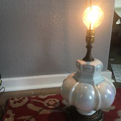 Mid Century Lamp Works Old Brass No Shade 