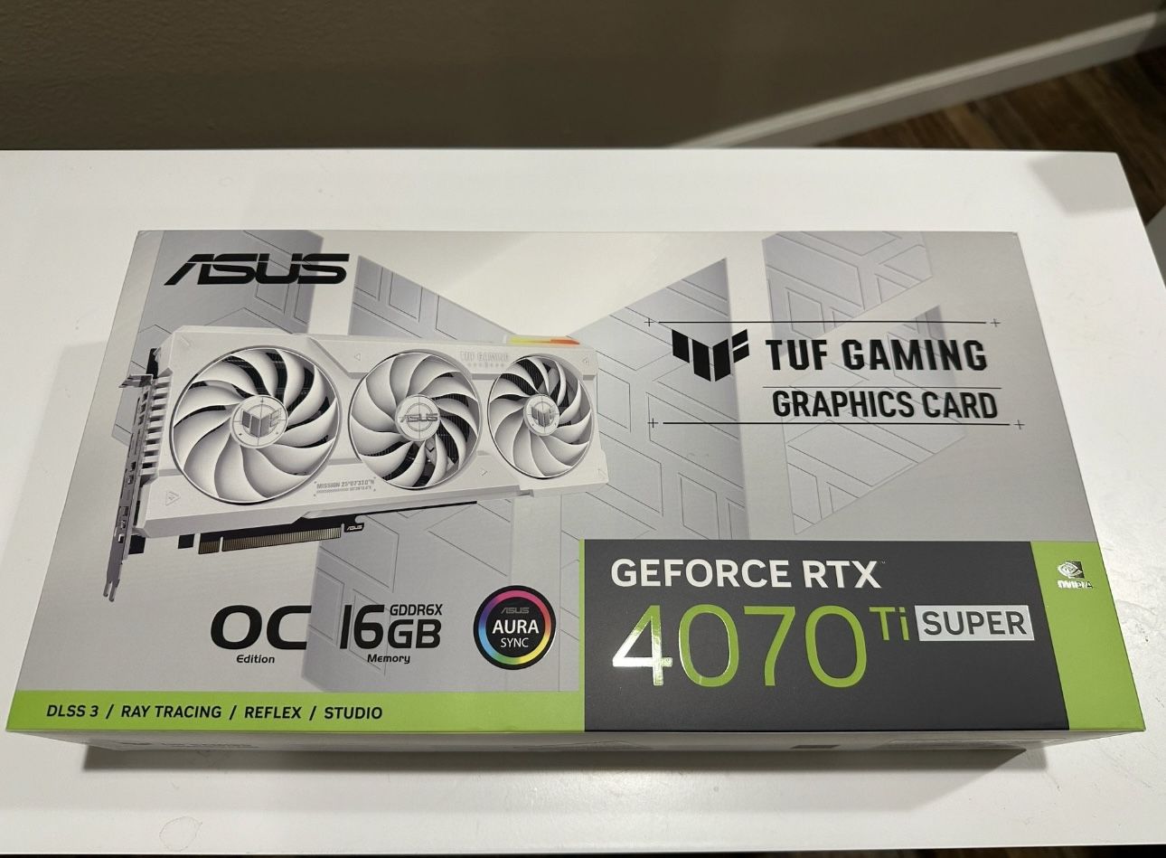 ASUS GeForce RTX 4070Ti SUPER TUF White OC 16GB GDDR6X - Excellent Condition