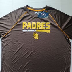 San Diego Padres Men's Majestic Pullover Shirt 2XL and 3XL