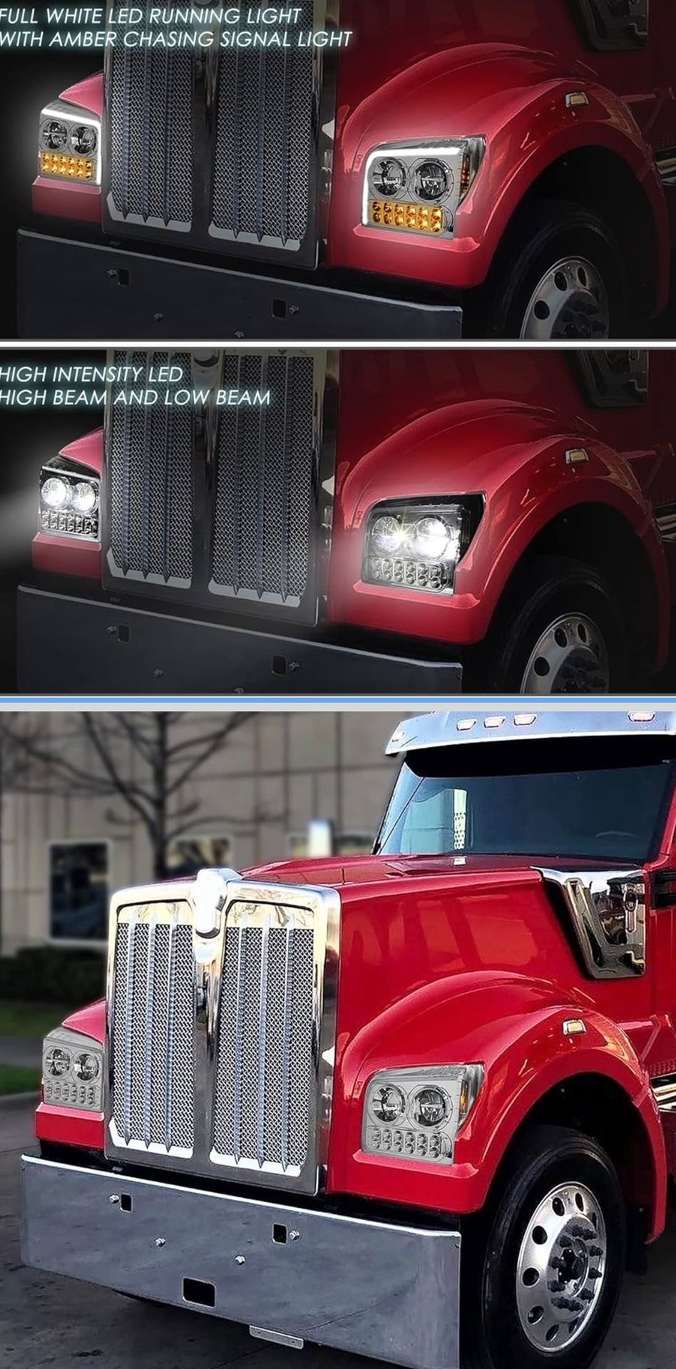 19-22 Kenworth LED headlights