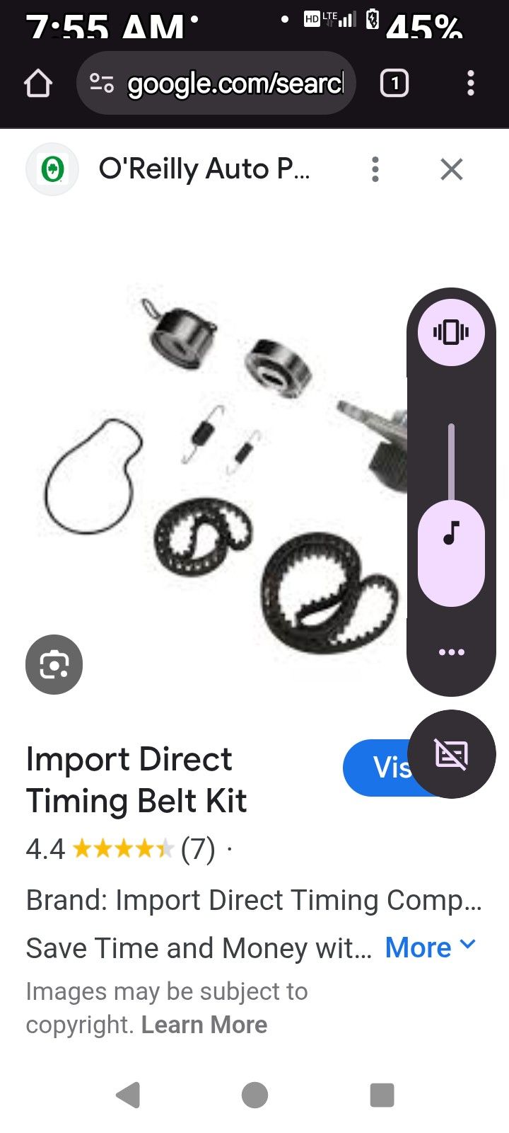 2001 Honda Accord Timing Belt And Water pump Kit
