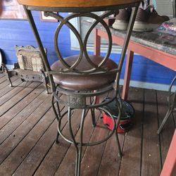 Bar Stool ,all Solid Just A Little Wear On Seat Other Then That Excellent Condition 