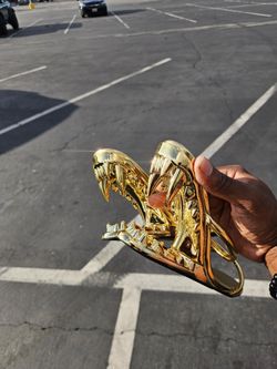 GOLD MORSO HEEL SANDALS