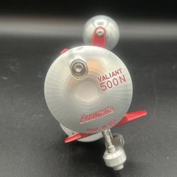 New Accuare Valiant 500N Red & Silver Metal Handle With 50LB PowerPro Braid Line🔥