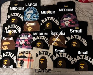 Bape shirts (S/M/L)