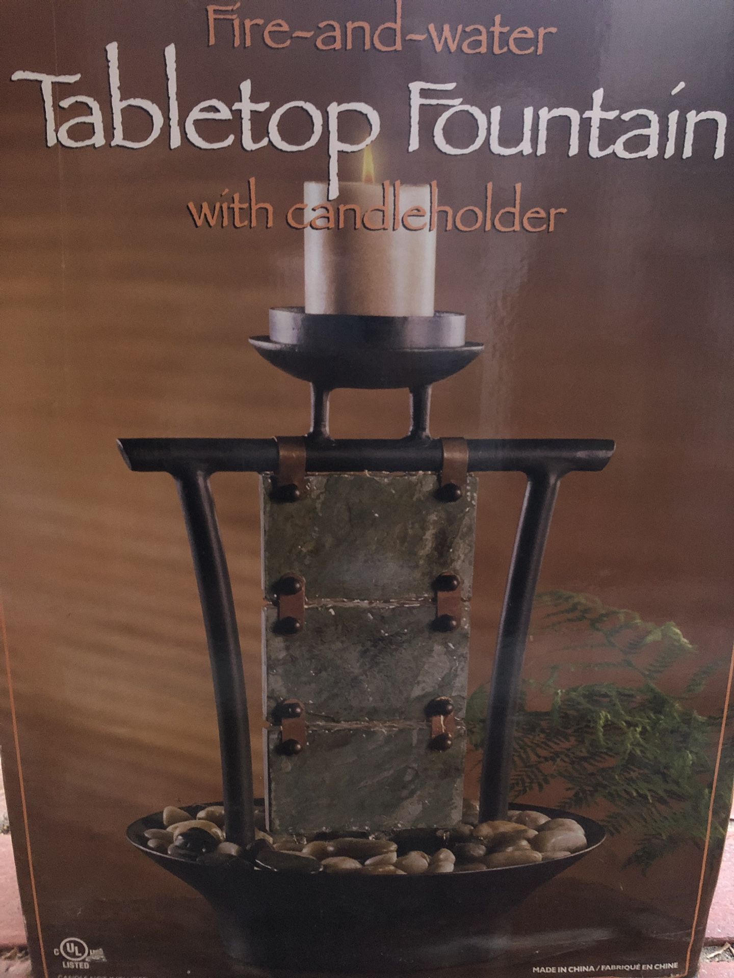 Candle light water fountain