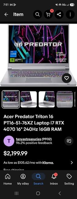 Acer Predator PT16-51