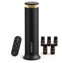 XEITIN Waterless Diffuser with 5 Hotel-inspried Scent Oil - Cold Air Diffuser Up to 2000 Sq.ft for Large Home Office Hotel and Spa, Remote & Panel Con