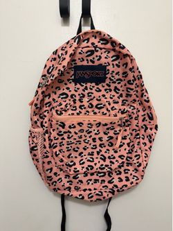 Jansport Peach Leopard Print Kids Backpack