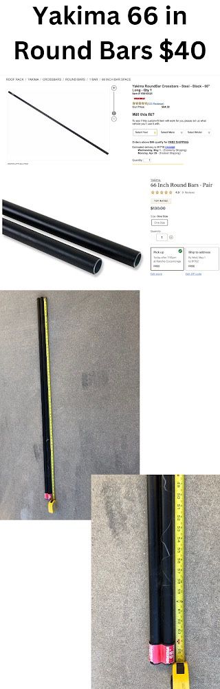 Yakima 66 Inch Round Bars $50