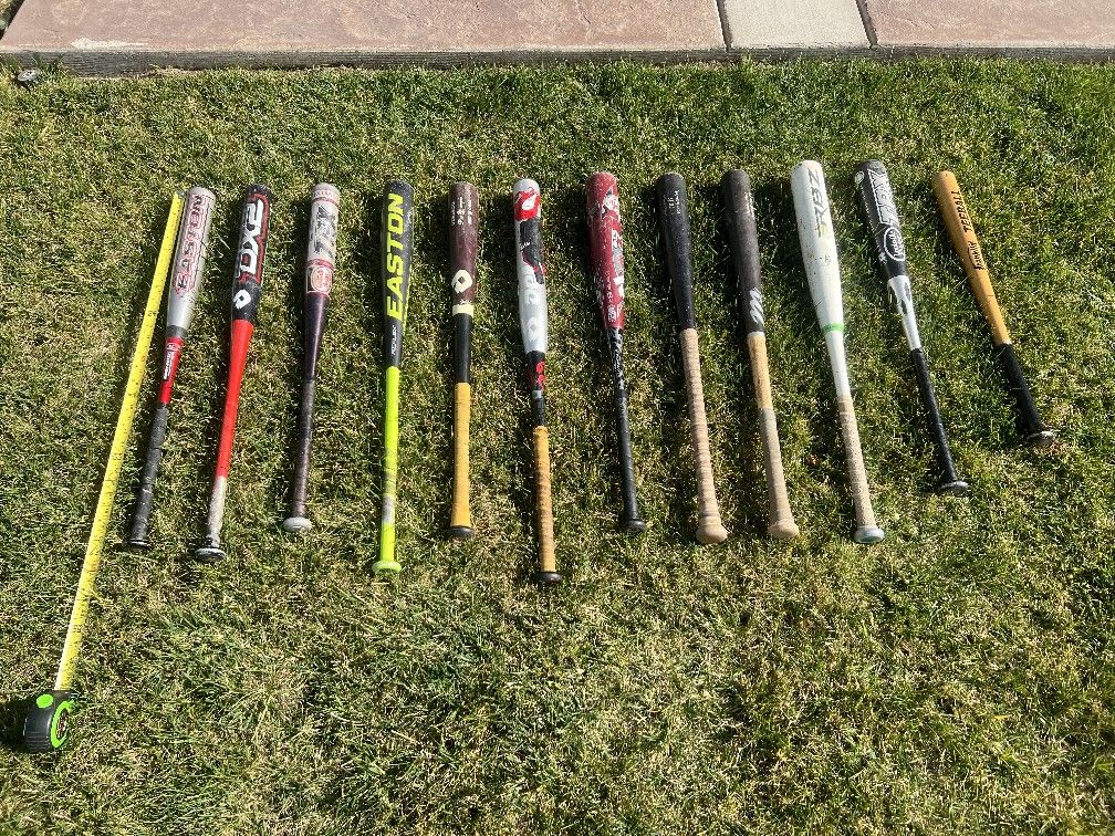 Big Lot Of Bats 12 Total Easton And More