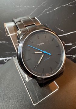 Fossil FS5308 Minimalist Men’s Watch 44mm Black Stainless Steel w/ Box