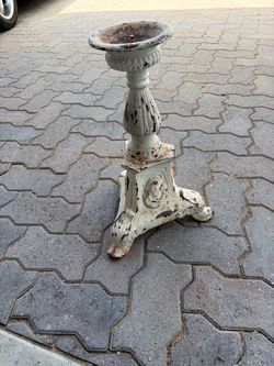 Vintage cast iron candle stand