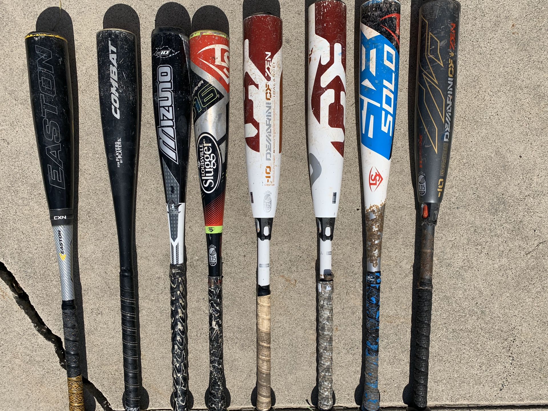 Demarini, Easton, Louisville Baseball Bats