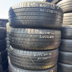 245/60r18 Used All 4 Installed And Balanced Included Brand Michelin Llantas Usadas 