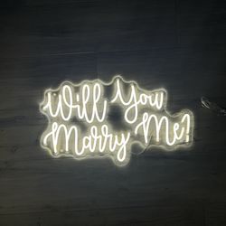 LED Marry Me Sign 