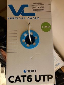 Vertical Cable CAT6 UTP 550MHz Solid Copper