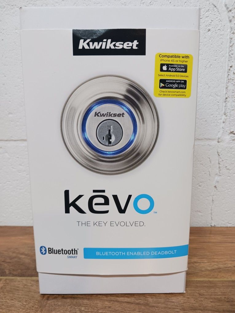 Kwikset Kevo 99250-002 Bluetooth Enabled Deadbolt Venetian Silver Lock
