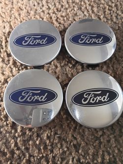 (4) Oem Ford Center Caps