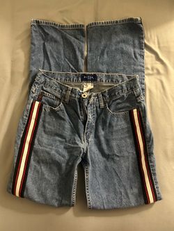 Blue Thrifted Striped Guess Jeans Size 26