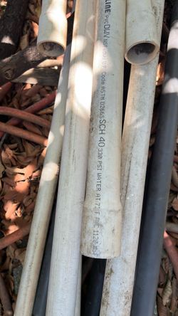 10 sticks of 20x1 1/2 inch sch 40 pvc