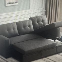 Couch Bed Sectional w/ Storage 