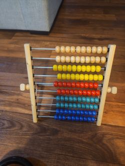 Wooden Abacus with Colorful Beads