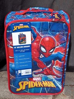 18 inch Marvel Spider-Man Spiderman Soft Sided Softside Kids' Rolling Pilot Case Luggage