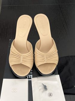 Chanel Mules, Beige Size 7.5 for Sale in New York, NY - OfferUp