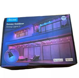 Govee Outdoor String Lights Two 144 Feet RGBIC Warm White LED Bulbs