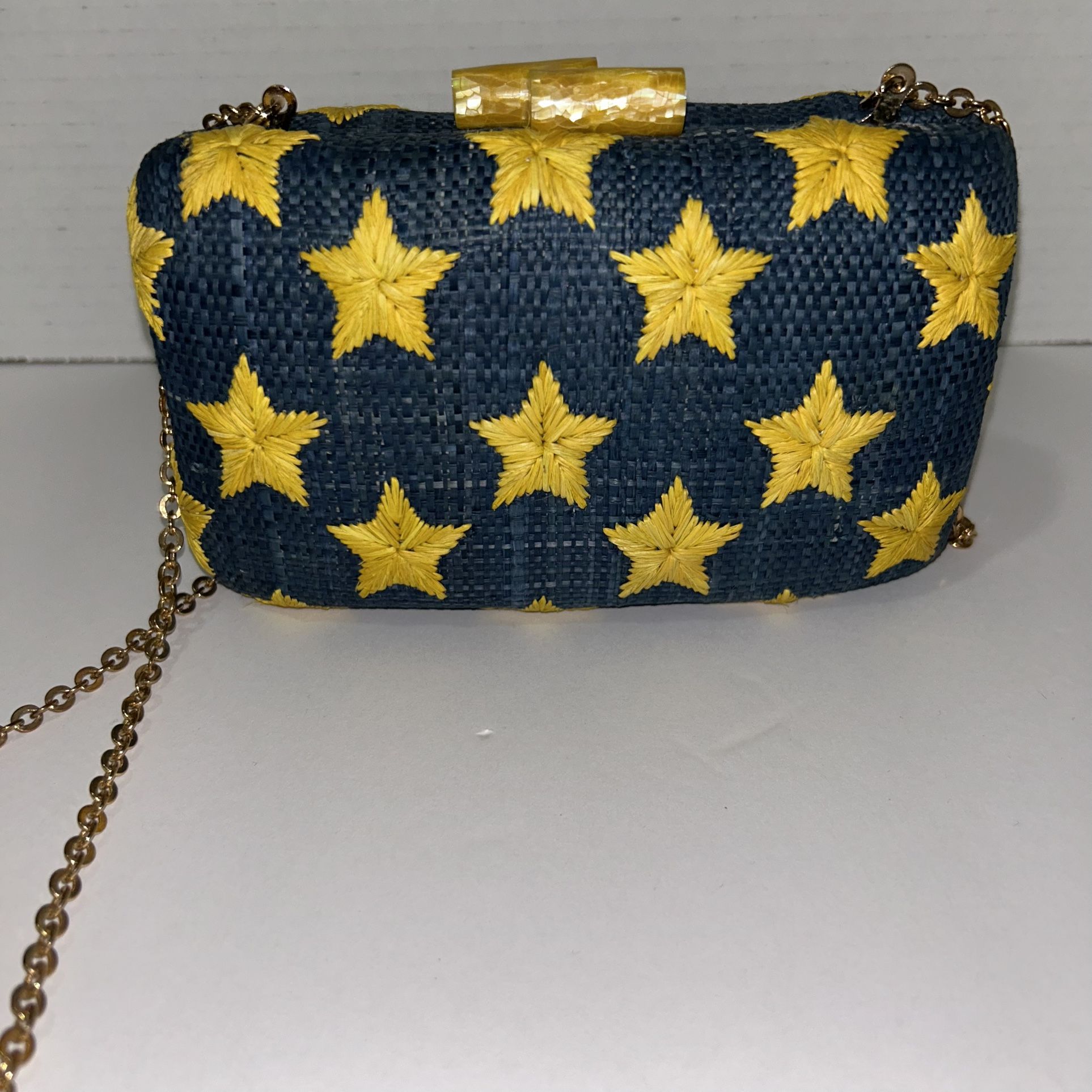 KAYU, Raffia Straw Star Clutch Purse  & Accessories