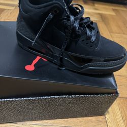 Air Jordan 3 Black Cats ( BRAND NEW ) 9.5