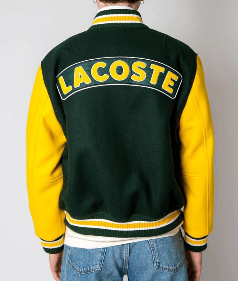 Men's Lacoste LIVE Two-Tone Wool Blend Bomber Jacket