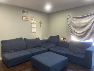 Sofa couch and ottoman
