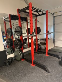Squat Rack with Olympic Bar & Weights