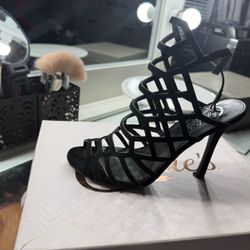 Candie's Starlight black caged high heels