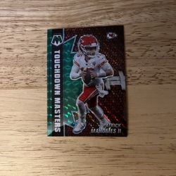 2021 Panini Mosaic  Green Prizm Touch Down Masters Patrick MaHomes 