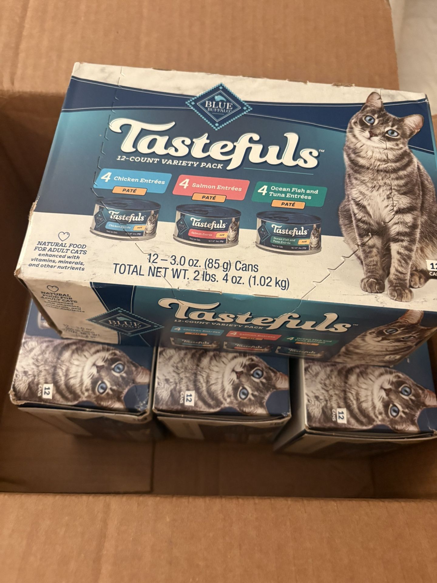 Blue Buffalo Tastefuls Flaked Wet Cat Food Variety Pack, Made with Natural Ingredients, Tuna, Chicke