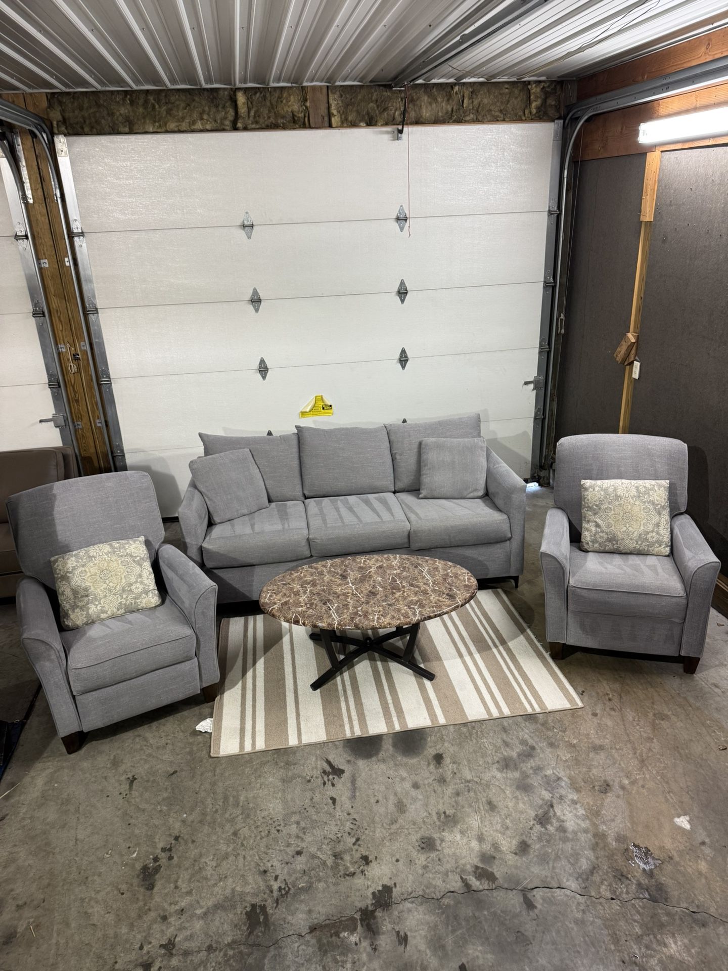 Couch, 2 Chairs, And Table (delivery available)