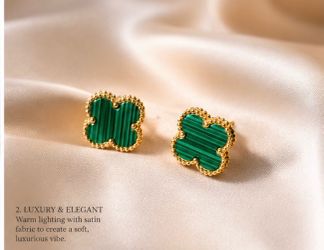 Malachite earrings