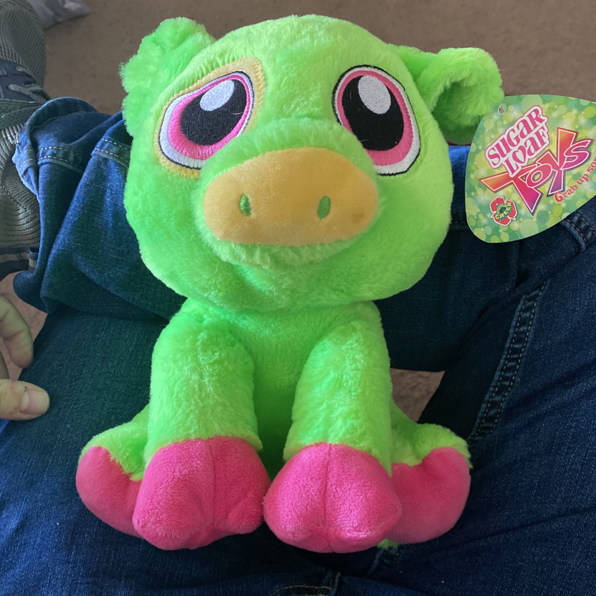 Sugar Loaf Toys Stuffed Green Pig