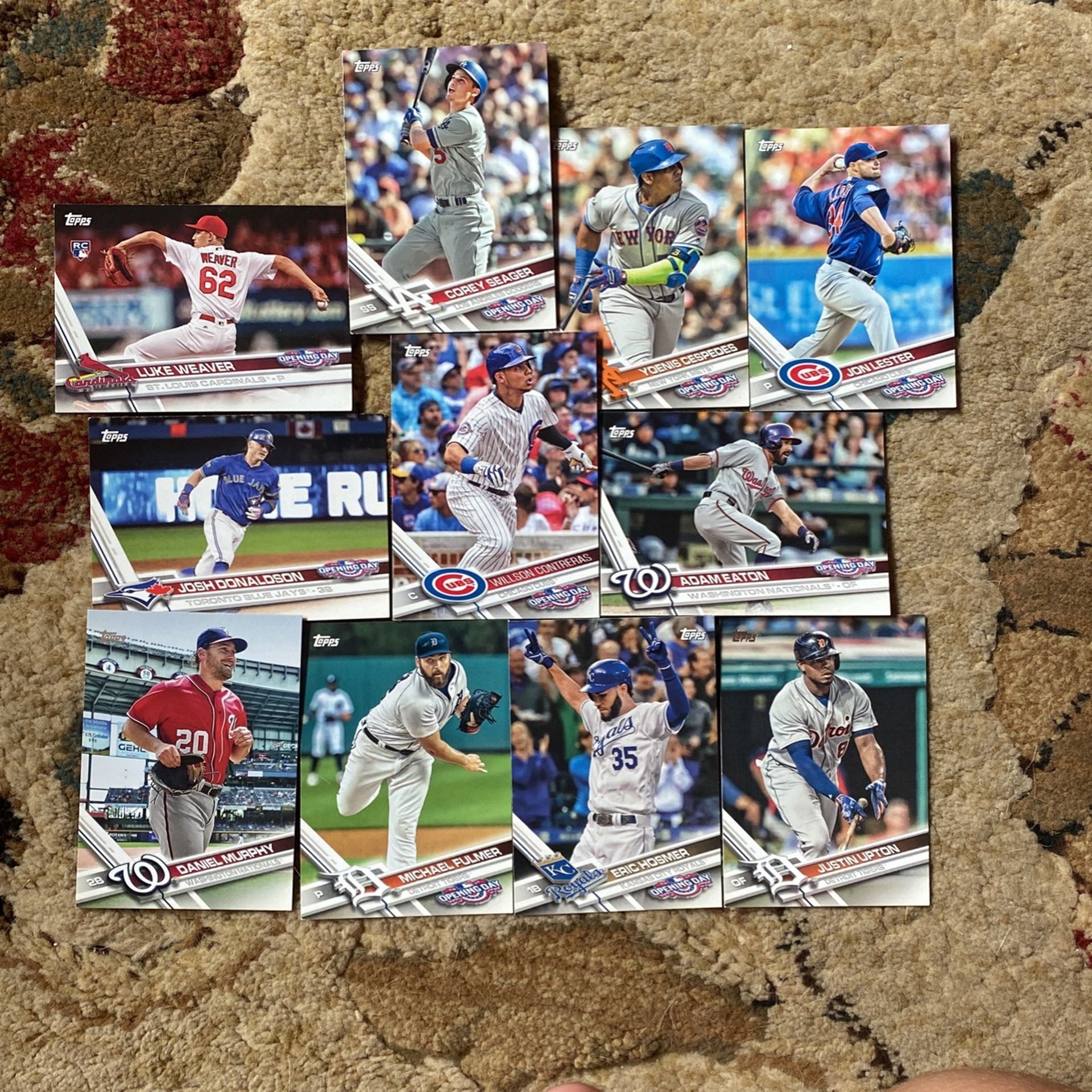 11 baseball cards
