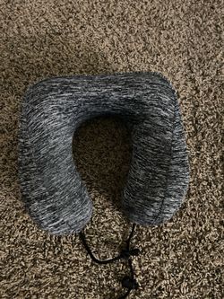Memory Foam Travel Neck Pillow - Heather Grey (Like New / Never Used)