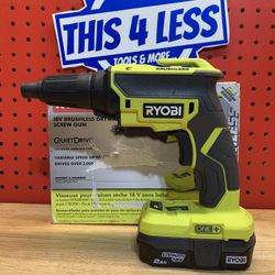 RYOBI Drywall Screw Gun Cordless Brushless 