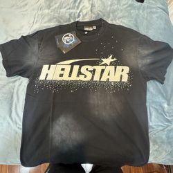 Brand new with tags Black Rhinestone Hellstar shirt Large
