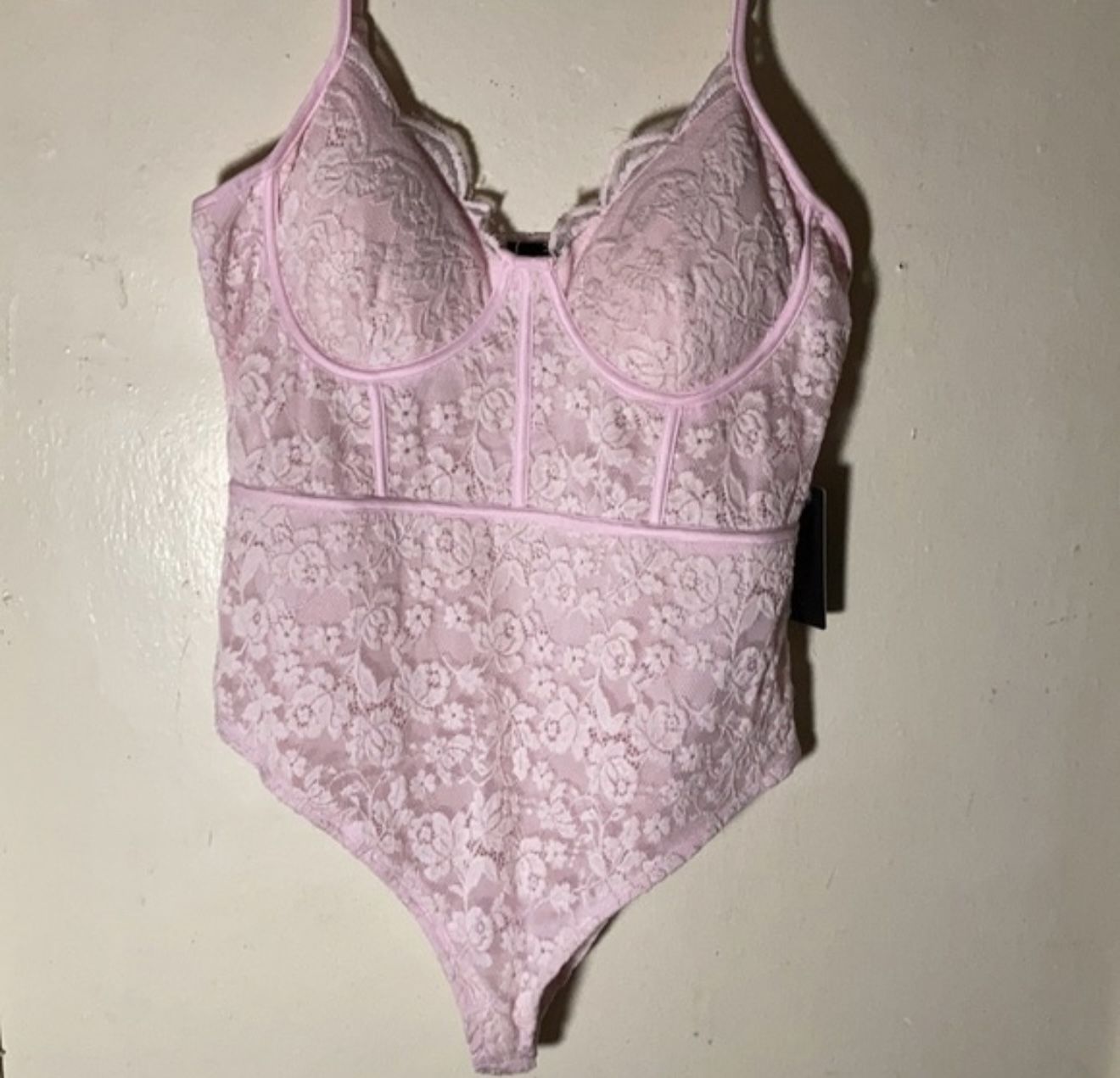 Pink Bodysuit Lace 