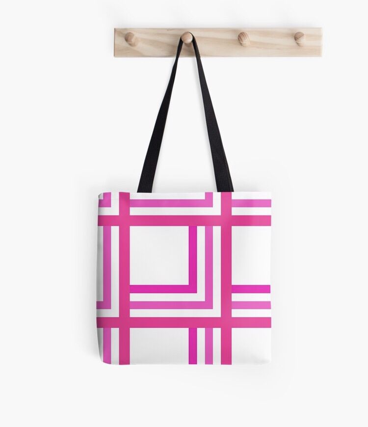 Pink symmetric tote bag