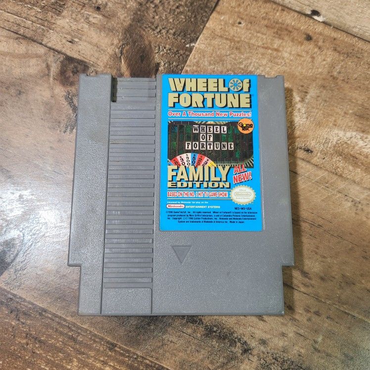 Wheel Of Fortune Family Edition Nintendo NES Game Cart Only